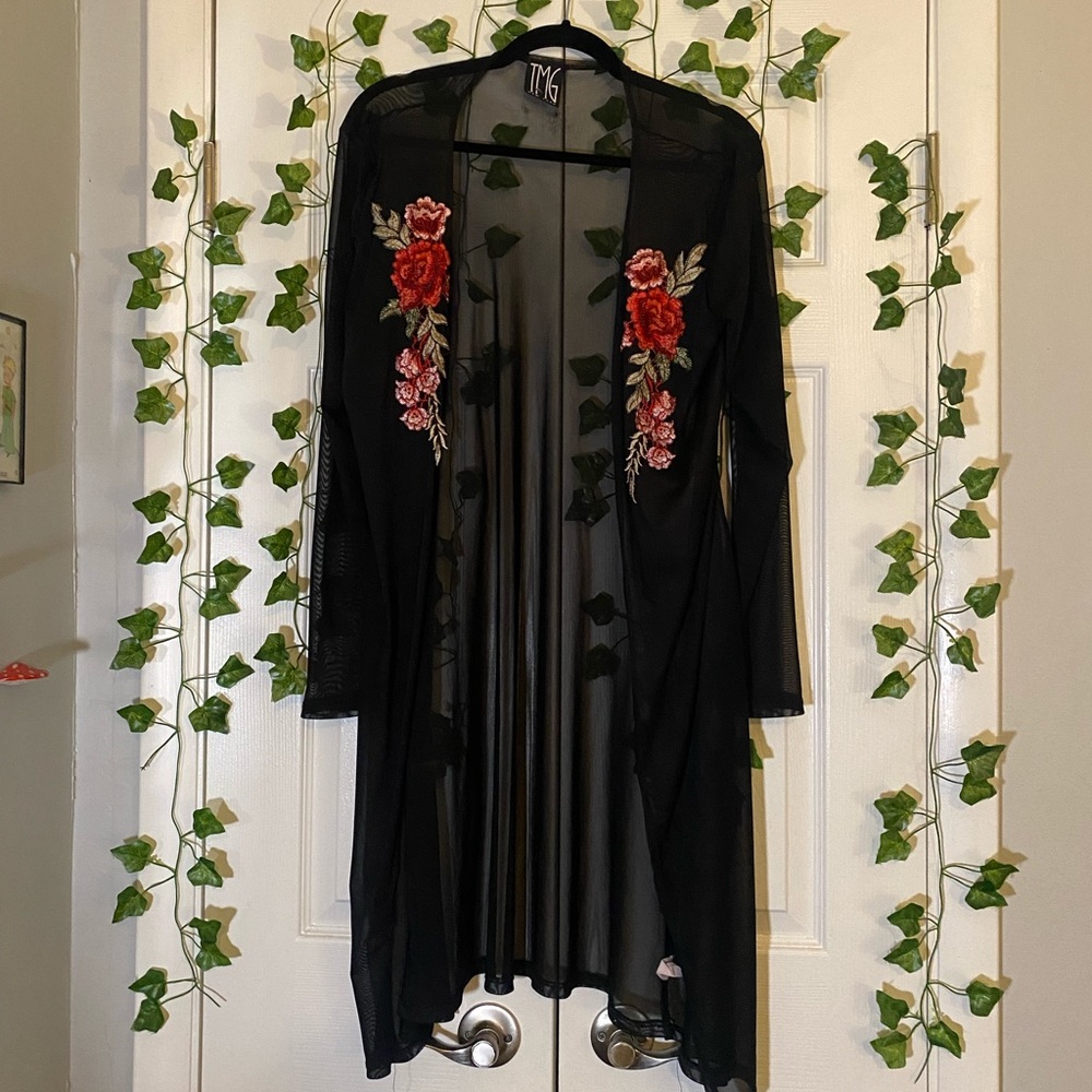 Mesh Rose Duster